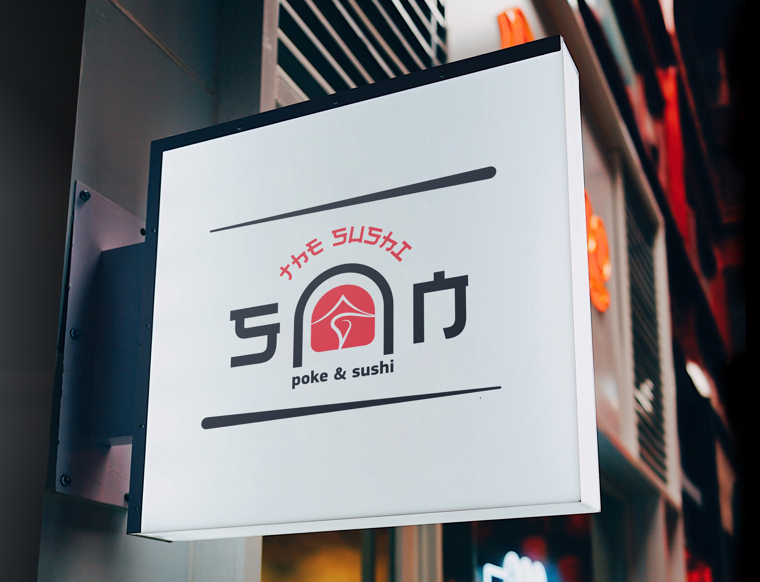 "Sushi San" sushi restoranı üçün loqotip