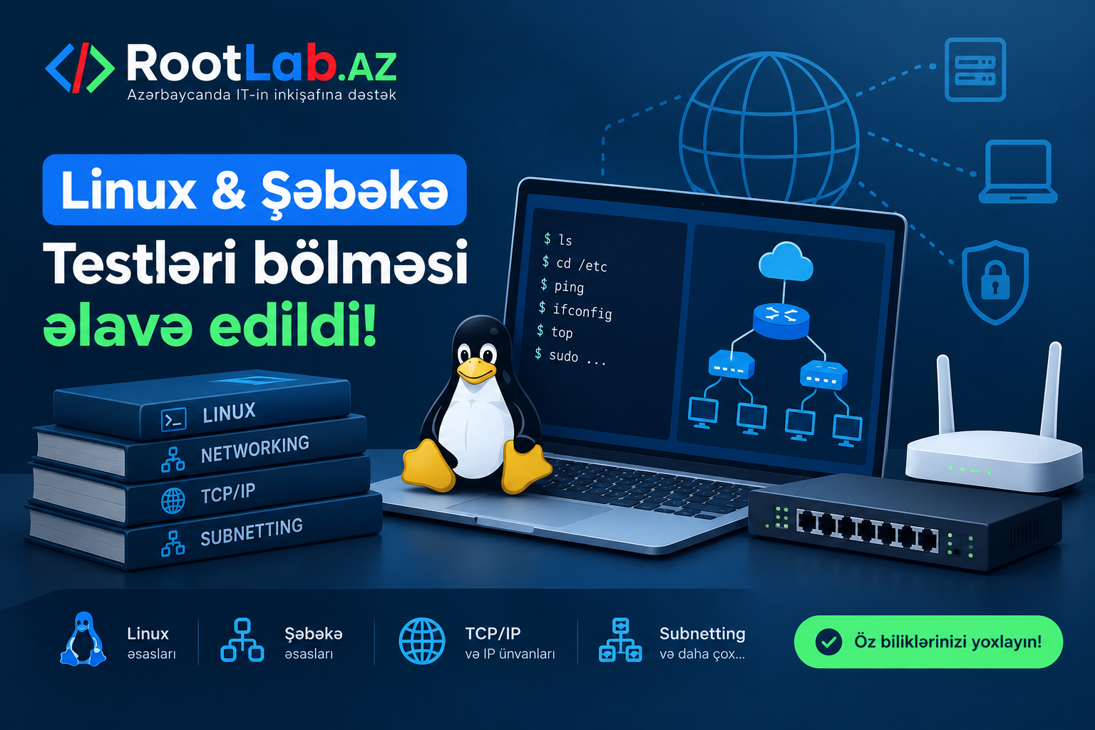 Linux & Şəbəkə Testi