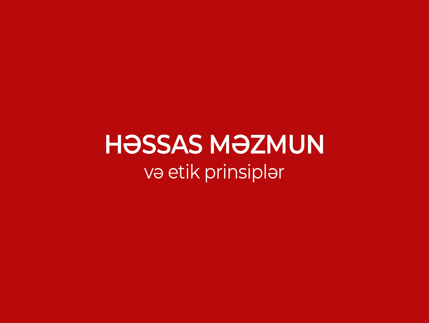 Həssas mövzulara yanaşma, jurnalist məsuliyyəti və etik prinsiplər