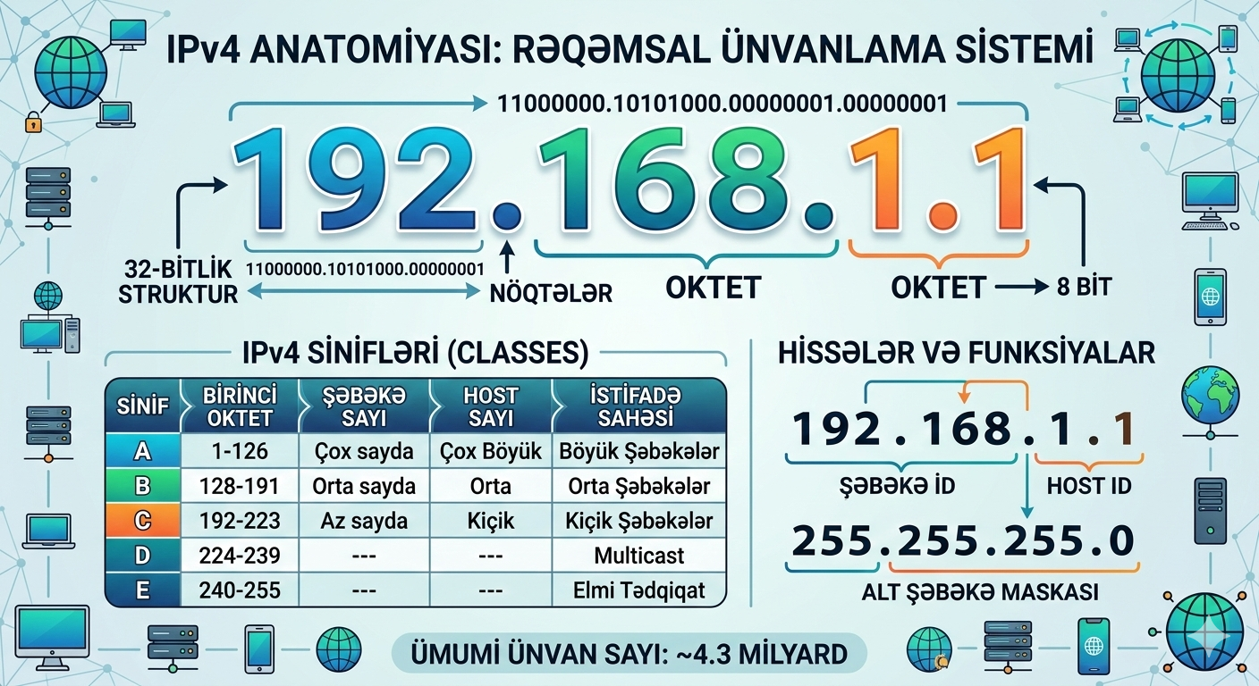 IP Adreslər (İPv4)