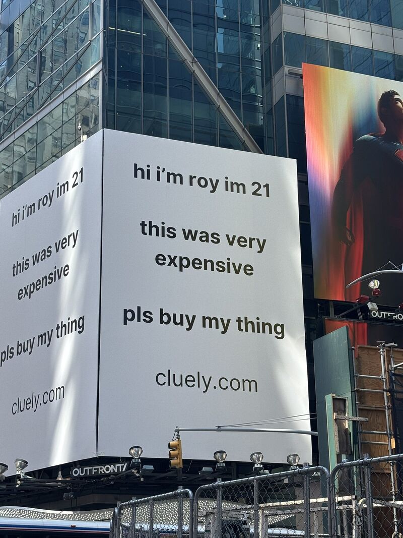 Roy (cluely.com) – Sadə, dürüst və virallaşan reklam