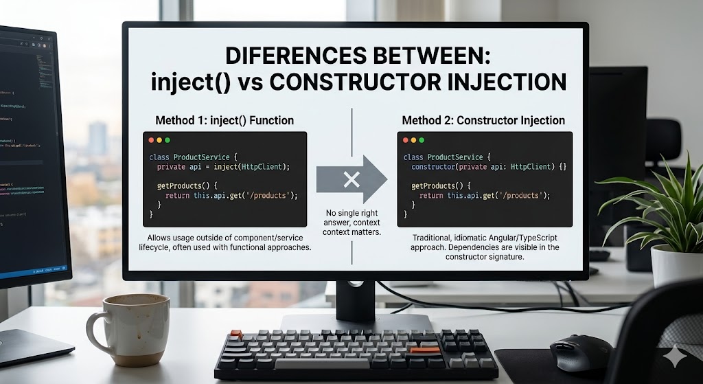 Angular-da inject() vəya Constructor: Hansından İstifadə Etməlisiniz?