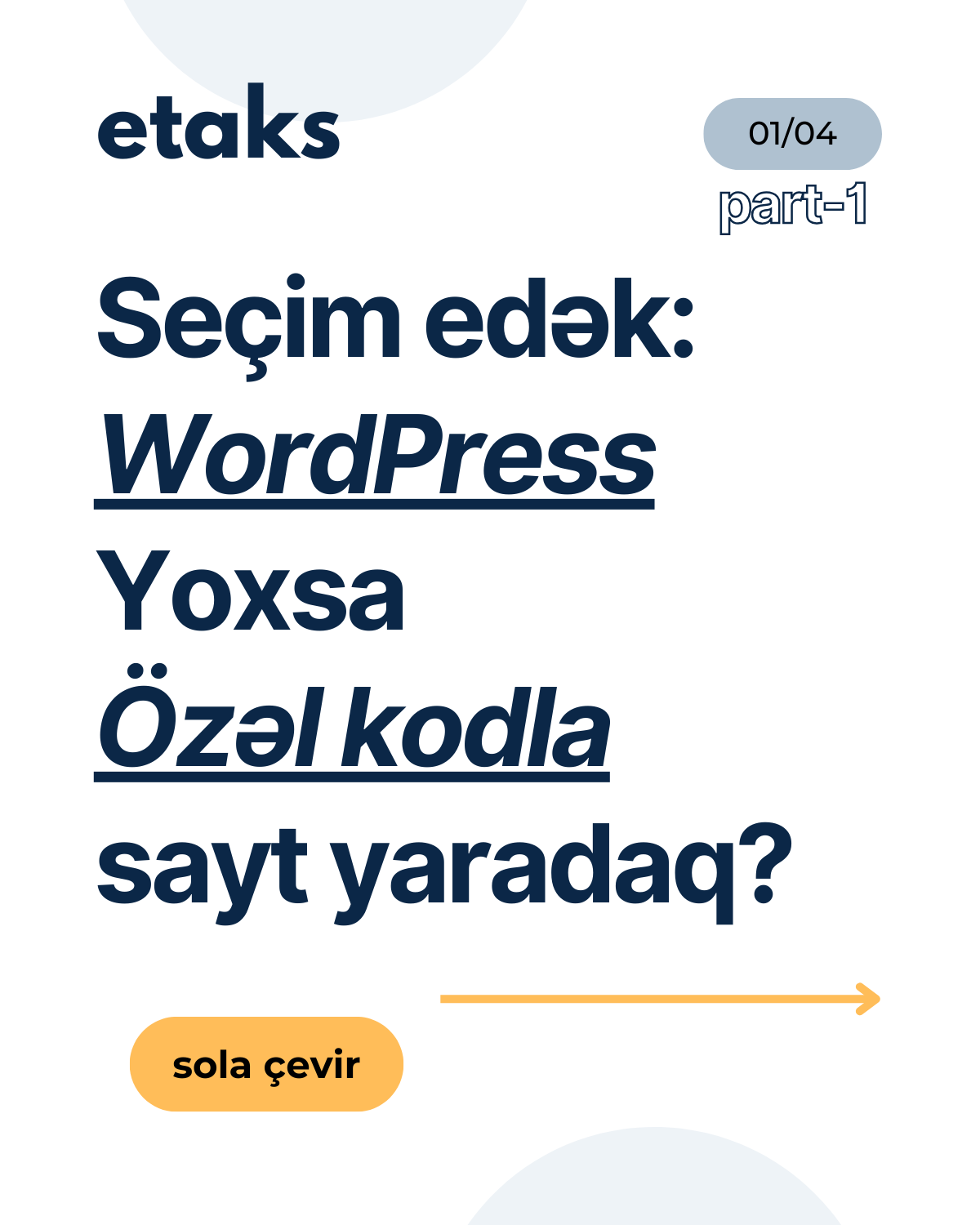 Seçim edək: WordPress Yoxsa Özəl kodla sayt yaradaq? Part-1