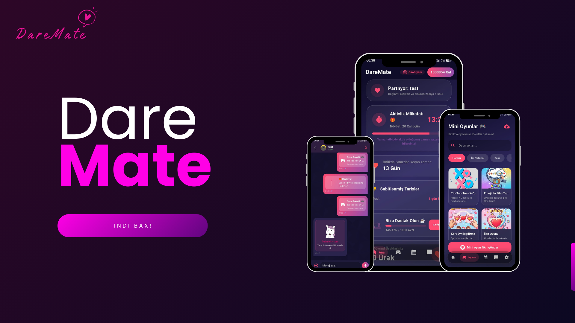 DareMate - Cütlüklər üçün tədbiq