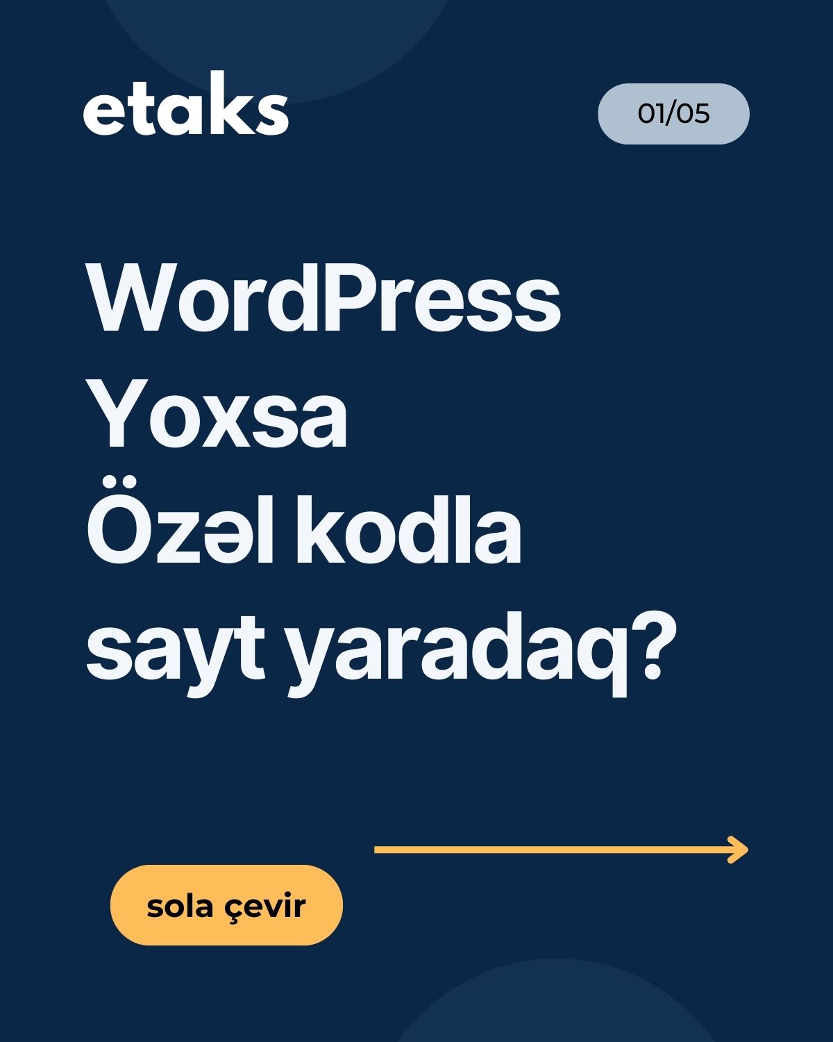 WordPress yoxsa Özəl kodla sayt yaradaq?